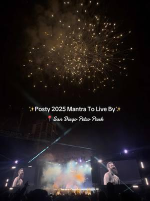 2025 mantra: Be yourself. Stay unique. Never give up.  LET’S F***ING GO! 🔥✨💯- Post Malone Cheers to a year of chasing dreams and embracing individuality.  @Post Malone put on a hell of a show in San Diego To close out 2024!  🪩🤠🥂 #2025Mantra #PostMaloneVibes #StayUnique #dontgiveup #keepgoing #postmaloneconcert #petcopark #sandiegoevents #newyearsresolution #newyearnewme #2025future #2025resolutions #trendyandtipsy 