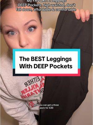 My new favorite Leggings with DEEP Pockets! #tiktoktea #truecrimetok #leggings #TikTokShop #ifounditontiktok 