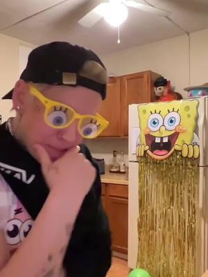 so i threw myself a spongebob new years on tiktok live last night. ¯\_(ツ)_/¯ #spongebob25 #2025 