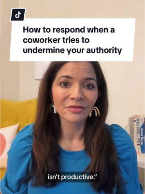 How to respond to a coworker who constantly tries to undermine your authority. Follow me for more tips on how to advocate for yourself at work!⚡️ #corporatelife #corporateworld #workplaceenvironment #toxiccoworker #toxiccoworkers #careeradvocacy #selfadvocacy #workplaceproblems #corporatetiktok #corporateamerica #leadershiptips #leadershipadvice #workplacetiktok #leadershipskills #negotiationskills #negotiationtips 