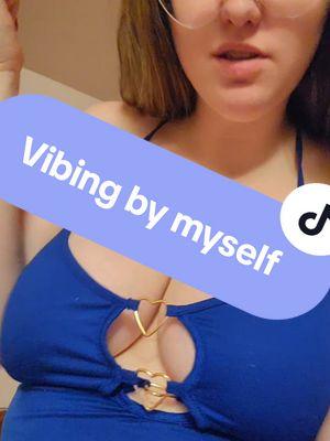 Just chillin in my room. Enjoying my own vibe #MusicMood #bluedress #vibes #vibingbymyself 