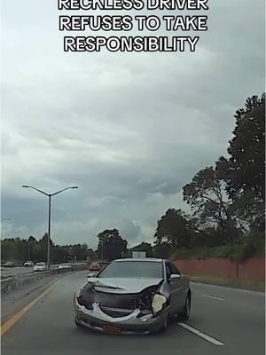 RECKLESS DRIVER REFUSES TO TAKE RESPONSIBILITY #crash#caughtoncamera ä#dascam#baddrivers#reckless#foryoupage#entertainment#whambaamteslacam#fyp#fy