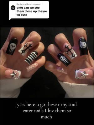 Replying to @abby #ppurgatoryy #souleater #dtk #deaththekid #nails #nailart 