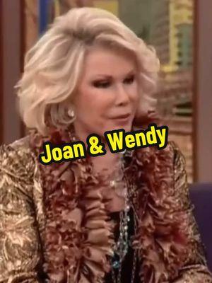 Joan & Wendy I miss both these women on TV 📺 ##joanrivers #wendywilliamsshow #wendywilliams #comedy #daytimetalkshow #queens 