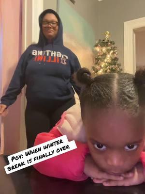 She’s a cranky butt in the morning🤣 #shonnawill15 #fyp #pov #backtoschool #winterbreak 