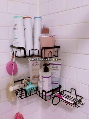 The smallest change can make the biggest difference 😍🚿 #showerrack #showeraccessories #showerorganization #showerracks #goldbathroom #goldbathroomaccessories #tiktokshopcreatorpicks 