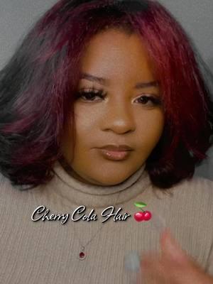 Cherry Cola hair. Used Loreal Hicolor in magenta. #fyp #foryoupage #naturalhair #lorealhicolor #burgundyhair #cherrycola #cherrycolahair #cherrycolahaircolor #adorehaircolor 