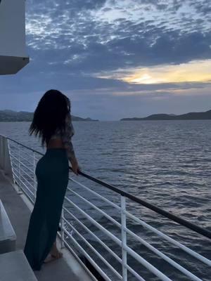 Meet me where the sky touches the sea 🌅 #sunset #guyanesegirl #dougla #curlyhair #vacation #indianmusic #bollywoodsong 