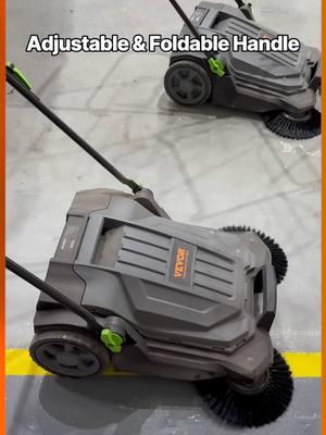 Ready to sweep away the mess effortlessly? 🧹 #VEVOR #VEVORHomeImprovement #DIY #2025 #worksmarter #sweeper #lawn #garden #yardwork