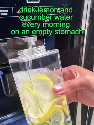 Drink lemon and cucumber water every morning on an empty stomach#health #healthtips #didyouknow #foryou #fyp #body 