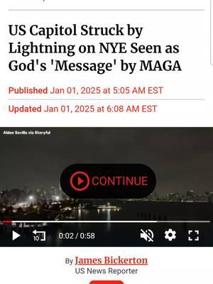 Highlighting #News articles from the #NewYear #2025 #NewYears #NewYearsEve #2024 #Lightning strikes in #Washington & #NewYork as well as at Fiserv Forum during the #RNC #Republican #Convention when #Trump was in attendance, as well as #LightningStrike that #Hit the #StatueofLiberty and the #Biblical #Message from #God written in the #Holy #Bible #Book of #Revelation #Scripture to #Come #Out of #Her #MyPeople , turn from the #World #Power #Money & #Control #Idols #Pagan #False #Gods  #Fame #Patriot #Patriotism #Musk ... #And turn to #Jesus #HolySpirit 