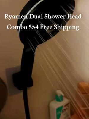 Ryamen Dual Shower Head Combo $54 Free Shipping #Ryamen #DualShower #HandheldShowers #rainfallshowerhead #fyp #viralvideo #TikTokShop #shopping 