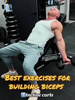 Top three biceps exercises #numberone #biceps #inclinecurls #bigbiceps #arms #highintensity #fatloss #fatburner 