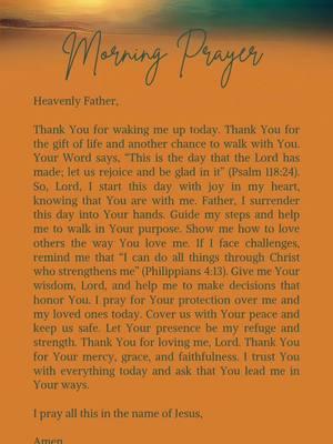 ✨️💜🦋Morning Prayer🦋💜✨️ #morningprayer #dailyprayer #inspirationalprayer #spiritualprayer #thankyoulord #thankyougod #thankyoujesus #gratitude #peace #healing #praise #praisegod #thankfulness #thankfulmindset #godisgood #godisworthy #godisfaithful #mindfulness #mentalheath #mindset #motivation 