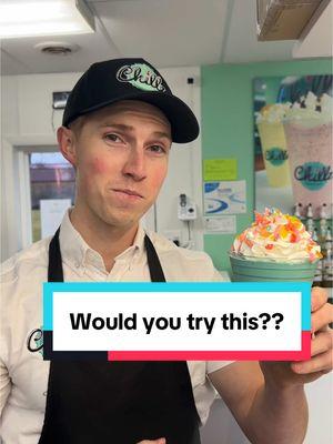 Would you give this a try?! It’s a surprisingly popular choice around here!😃 #janzinsvlogs #chillzdelights #supportsmallbusiness #customerinteractions #drivethru #icecreamshop #icecream #customerservice #kindness #superman #shake #milkshake 