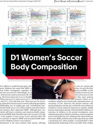 Body Composition Changes over a Collegiate Playing Career in NCAA Division 1 Women’s Soccer Players #GymTok #research #athleticperformance #strengthandconditioning #womenssoccer 