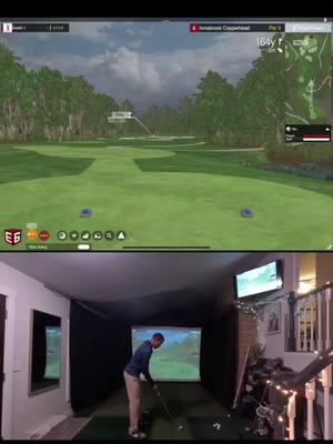 I thought I aced it! Sim Golf at Home! #golf #impact #golflife #golftiktok #golfer #dna #foryoupage #golfswing #fyp #golfing #playgolf #pga #golftok #golftip #tokgolf #golftips #par #birdie #trackman #jrgolf