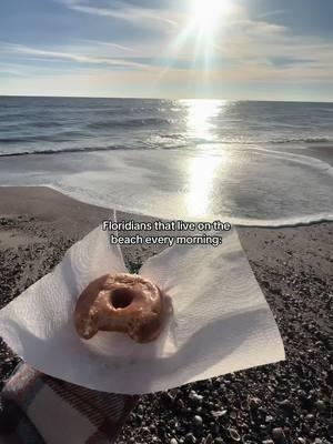 A donut a day keeps the doctor away 🙂‍↕️😝  #relatable #fyp #foryou #floridabeaches #florida #publix #publixdonuts #sunrise #beachgirlaesthetic #livingatthebeach #local #beachdays #oceanlover 