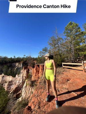 My fave way to spend NYE, can you believe we wore tank tops in December in GA?! Ok but real talk the best views on this 2 hour hike are at the end by the parking lots, as the entire hike you’re down in the canyon and can’t see the beautiful views. We did the red backcountry trail. That being said it was amazing to finish the hike and have lunch admiring the beautiful views and we got lucky with amazing weather 🥰 a lovely day with @K ❤️ #hikingadventures #hikingingeorgia #georgiahiking #providencecanyon 