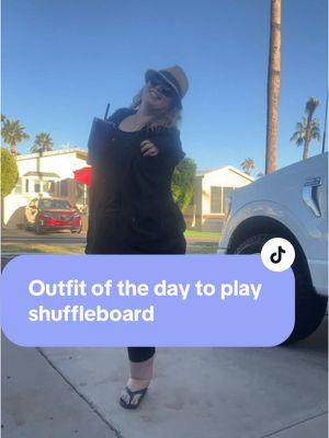 OOTD to play shuffleboard #creatorsearchinsights  #ootds #ootdtiktok #ootdcheck #plussizebeauty #plussizeoutfit #plussizeclothing #curvyoutfit #curvybody #poolday #poolparty #travelvlog #travelvlogs #travelingvlog #travelminivlog #christmasvacation #christmasvlog #shuffleboard #arizona #hydroflask @hydroflask @SCHEELS 