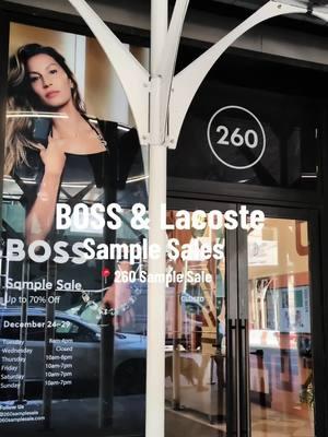 Best way to start 2025…. By scoring up to 70% OFF at The @HUGO & @Lacoste Sample Sales of course!  Both located right across the street from each other at 📍261 Fifth Ave. & 📍260 Fifth Ave.  Sales end Sunday 01/05 #260samplesale #boss #lacoste #nyc #nycsamplesale 