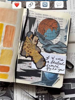 some sticker collage kinda? #artjournal #sketchbook #scrapbooking #paint #journal #himigouache #gouache 