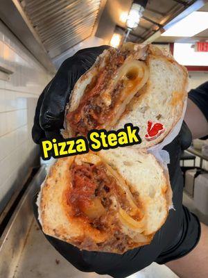 Pizza Steak for Lunch 🥩 #fyp #foryou #dinneroptions #snacksrecipe #viralfood #viralfoodtiktok #cooking #cook #cheesesteak #bensalem #phillytok 