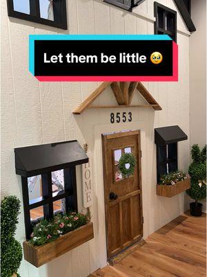 Our biggest project to date. I lost count of how many all nighters we pulled in order to pull this one off but it was all worth it to see their litte faces 🥹 #letthembelittle #toddlersoftiktok #MomsofTikTok #dadsoftiktok #indoorplay #playhouse #childhood #childhoodmemories 