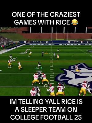 SAD L WITH RICE 😭 #fyp #CollegeFootball #cfb25 #riceuniversity #gaming #xbox #ps5 