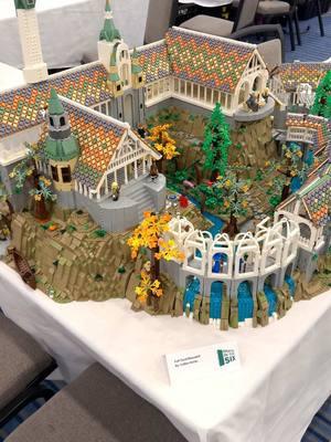 Rivendell built by CollinsBricks, on display in Toronto at Bricks In The Six in November 2024. Beautifully built Rivendell. #NeedMoBricks #LEGO #Rivendell #BricksInTheSix2024 #BricksInTheSix #LOTR #LordOfTheRings #AFOLCommunity #AFOL