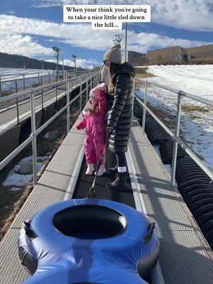 First time tubing 😅 • #tubing #poconos #snowtubbing 