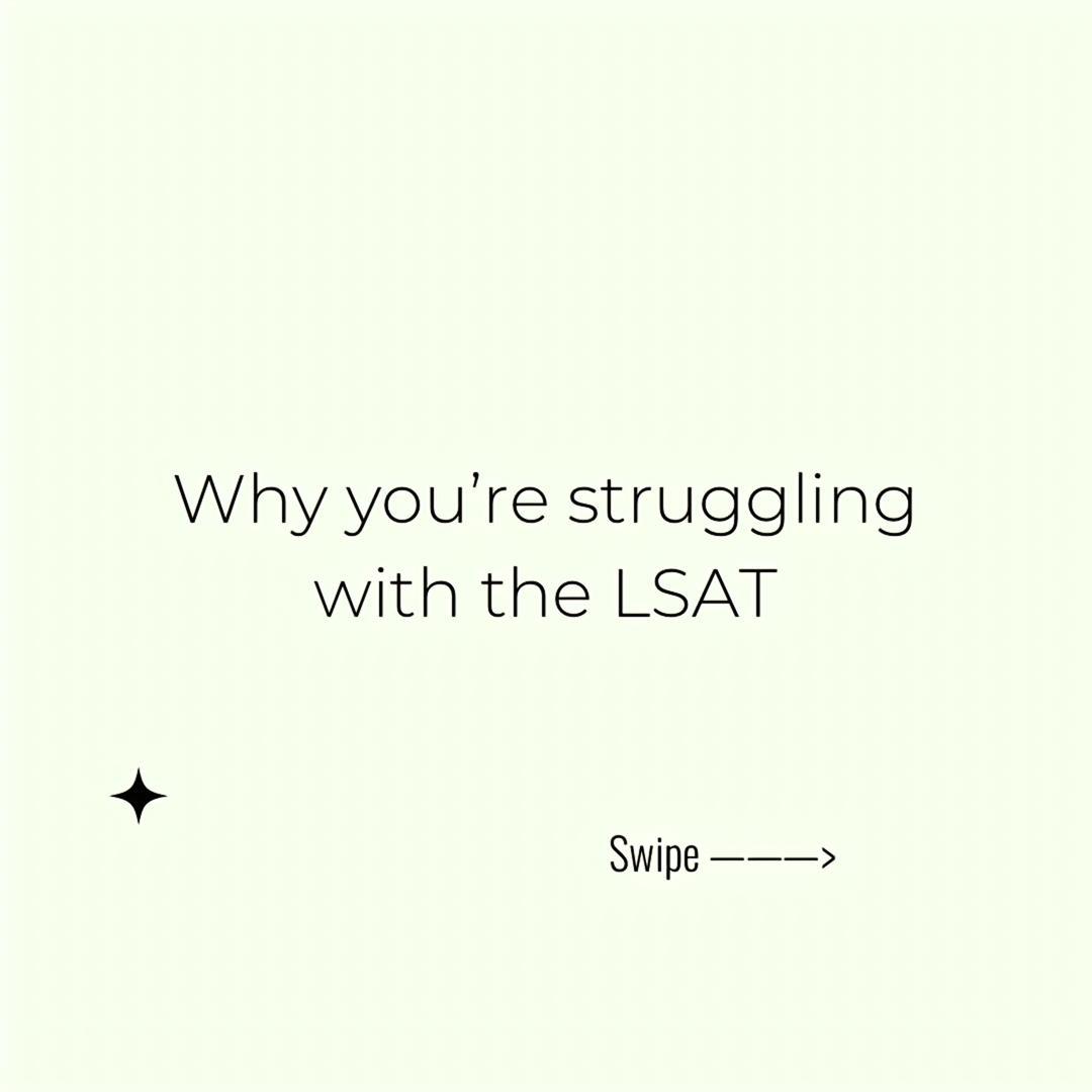 Applying to law school and struggling with the LSAT? Here are some reasons that may be happening. Sign up for our LSAT challenge run by us and our 170+ LSAT tutors!  #lawschoolcoach #lsatprep #lsattips #lsattutor #lawschoolapplicants 