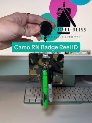 🔔‼️ New color ALERT ‼️🔔 Check out this RN Badge Reel ID in color camo! 💚 #B#Badgereelblissb#badgereelcamo #rn #healthcareworker #c#custombadgeu#uniquegifti#idbadgecardc#cuteo#obsessedc#customorderh#hospitalgiftc#customworkbadgen#newproductss#SmallBusinesse#emergingbusinesscustombadges 