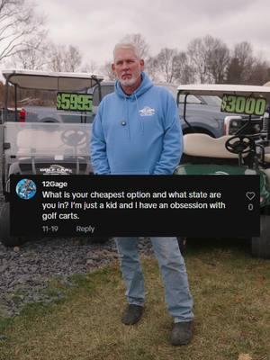 “What’s your cheapest golf car option?” #Golfcar #golfcart #golfcartlife #golfcars #electric #gas 