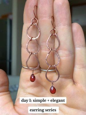 You guys really liked my seven day of simple earrings series, so I’m back with another one!  Day 1: Simple yet Elegant Earring Series Another seven days of making simple earrings, only needing to use one gauge of wire, and little tools. I’d love to hear what you think of these! Check out my website to find my pieces :) #handmadejewlery #artistfyp #makingjewelry #makingearrings #handmadeearrings #diyearrings #wirewrappedjewelry #diyjewelry #earrings #jewelrytutorial #tutorials #howto #stepbystep #wirewrappingtutorial #smalljewelrybusiness #jewelrymaking 