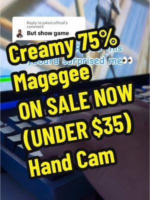 Replying to @juked.offical I’ve never used this to game only type but it performs VERY well little to no delay tbh #tiktokshopfinds #magegee #pov #fortnite #handcam #techreview #magegeesky81 #75percentkeyboard #creamykeyboards #asmr #fortniteclips #xshopreview #techtok 