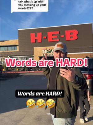 Replying to @thebankees It’s harder than it looks ok!! 😂😂😂 #dad #words #wordsarehard #canttalk #lol #fyp #cheapdad #cheapfamily #heb #haha @H-E-B 