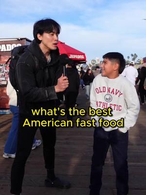 is In N Out the best food in America?🤤🤤 #streetinterview #manonthestreet #americanfood #fastfood 