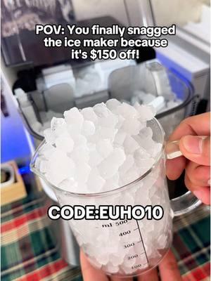 here on the TikTok Shop you can get these ice makers at a discount cheaper than any other brand#fyp #foryou #foryoupage #gifts #christmas2024🎅🎄 #TikTokShop #fypシ #foryoupage❤️❤️ #icemaker #euhomy 