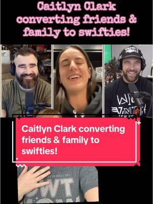 Caitlyn Clark converting friends & family to swifties! On todays episode of the new heights podcast Caitlyn Clark talks about converting her friends & family into swifties!! I love Travis Kelce face light up any time someone talks about Taylor swift ! #taylorswifttraviskelce #kamandlantaylorswifttraviskelce #traviskelce #newheightspodcast #hilarious #caitlynclark #traviskelceerastour @Travis Kelce @New Heights @Taylor Swift 