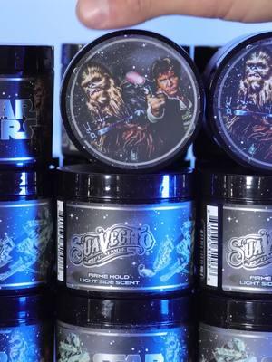 Watch us as we use the Han Solo & Chewbacca Firme (strong) Hold Pomade to create a smooth slick back that would be the envy of this galaxy and the next. Available online & in-store!  🔴🔵 #suavecito #starwars #lightside #darkside #mensgrooming #menshair #slickback #pomade #fyp 