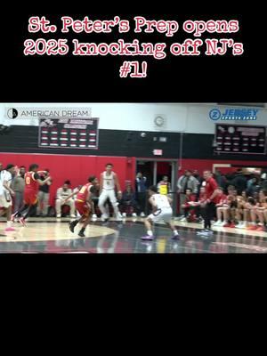 🚨St. Peter's Prep opens 2025 knocking off NJ's #1!🚨 Keiner Asprilla set the tone early with 16 of his 18 points in the 1st half.  4 Marauders were in double figures to give St. Peter's Prep a 65-51 win over Bergen Catholic. #jerseysportszone #newjersey #fy #njbasketball #stpetersprep 