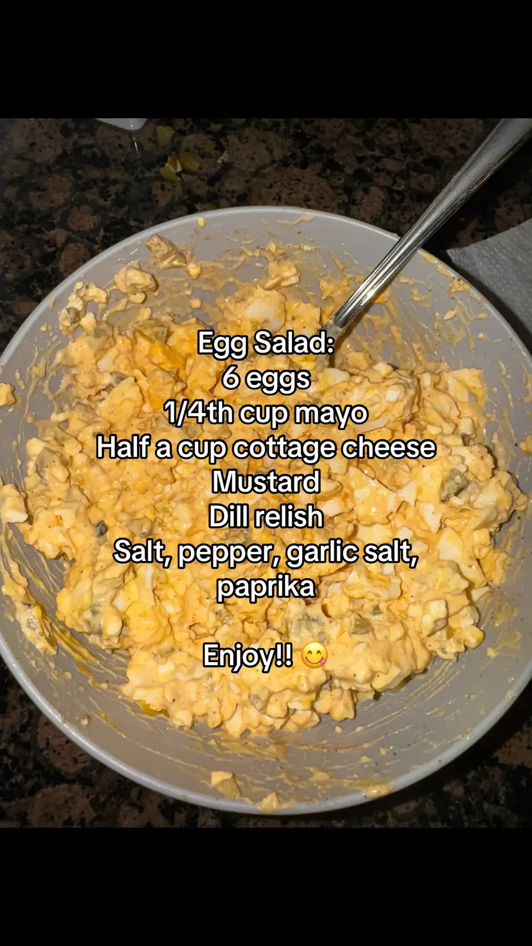 This egg salad is packed with protein and taste amazing! Try it and let me know what you think! #eggsaladrecipe #eggrecipe #protein #proteinsnack #foryou #Recipe 