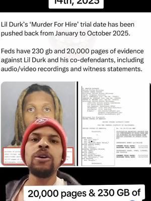 Lil Durk's trial pushed back to October 14th, 2025 #fypシ゚viral #explorepage #trendingvideo #viralvideo #lildurk #durkio #durk #rappers #trial #court #smurk #foryourpage #foryoupage #discover 