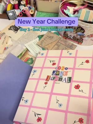 Day 2 of my new year challenge! Starting off with a fresh new junk journal entry in my new 2025 planner ✨📓✂️ #junkjournal #junkjournalwithme #2025 #dailyplanner #stationery #junkjournalideas #junkjournalsupplies #newyearchallenge #newgoals #typoplanner #newyear 