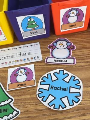 Check out the link in profile for your Winter Name Tags and Labels now!! ⛄️  #nametag #labels #classroomlabel #teacherlabel #nameplate #names #studentnames #classroomdecor #organize #classroomorganization