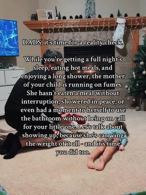 Dads, it’s time to take a hard look. While you’re grabbing an uninterrupted coffee, scrolling your phone, or catching a full night’s sleep, mom is running on fumes. She’s up at all hours, soothing cries, feeding, changing diapers, and probably hasn’t had a hot meal in days. This isn’t just her job—it’s your partnership. Parenting is a team sport, and it’s time to ask yourself: how are you supporting her? Are you giving her the rest, help, and love she needs to keep going? Step up, share the load, and show her she’s not doing this alone. Tag a dad who needs this reminder. Drop a comment if you’re ready to be the partner she deserves. #honestmotherhood #motherhoodunfiltered #postpartumdads #dadlife #parentingteamwork #newbornparenting #motherhoodjourney #momlifebelike #familyfirst #postpartumlife #strongmoms #newmomlife #2under2life #workingdads #momanddadlife #sahmdadteam #modernparenting #parentingtruths #newdadstruggles #supporther
