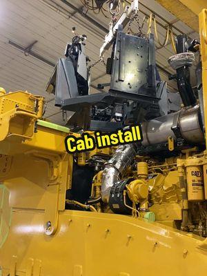 Cab install on our CAT D11T Rebuild. #heavyequipment #jjscheckel #caterpillar #caterpillarequipment #dozer #bulldozer #d11 #dieselmechanic #work #turnwrenchesgetmoney 