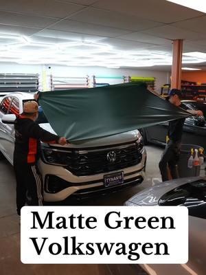 We vinyl wrapped this Volkswagen Atlas in matte pine green! We have wrapped a handful of cars green and majority of them have been in this color! #volkswagen #atlas #vinylwrap #mattegreen #denver #colorado #denverppf #denverclearbra #denvertint #coloradoppf #coloradotint #denverwindowtint #denvervinylwrap 