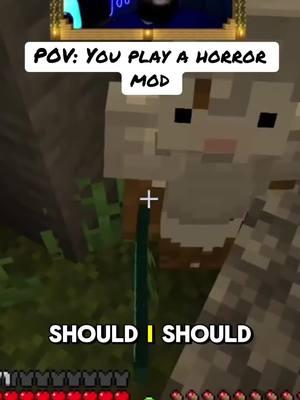 When you play a horror mod 😂😂 #Minecraft #gaming #gamers #fyp #GamerGirl #moddedminecraft #minecrafters 